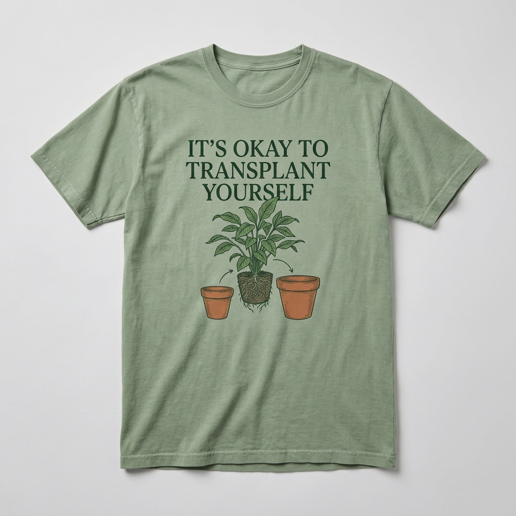 It’s okay to transplant yourself design mockup
