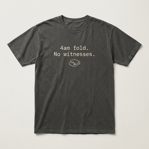 4am fold. No witnesses. design mockup