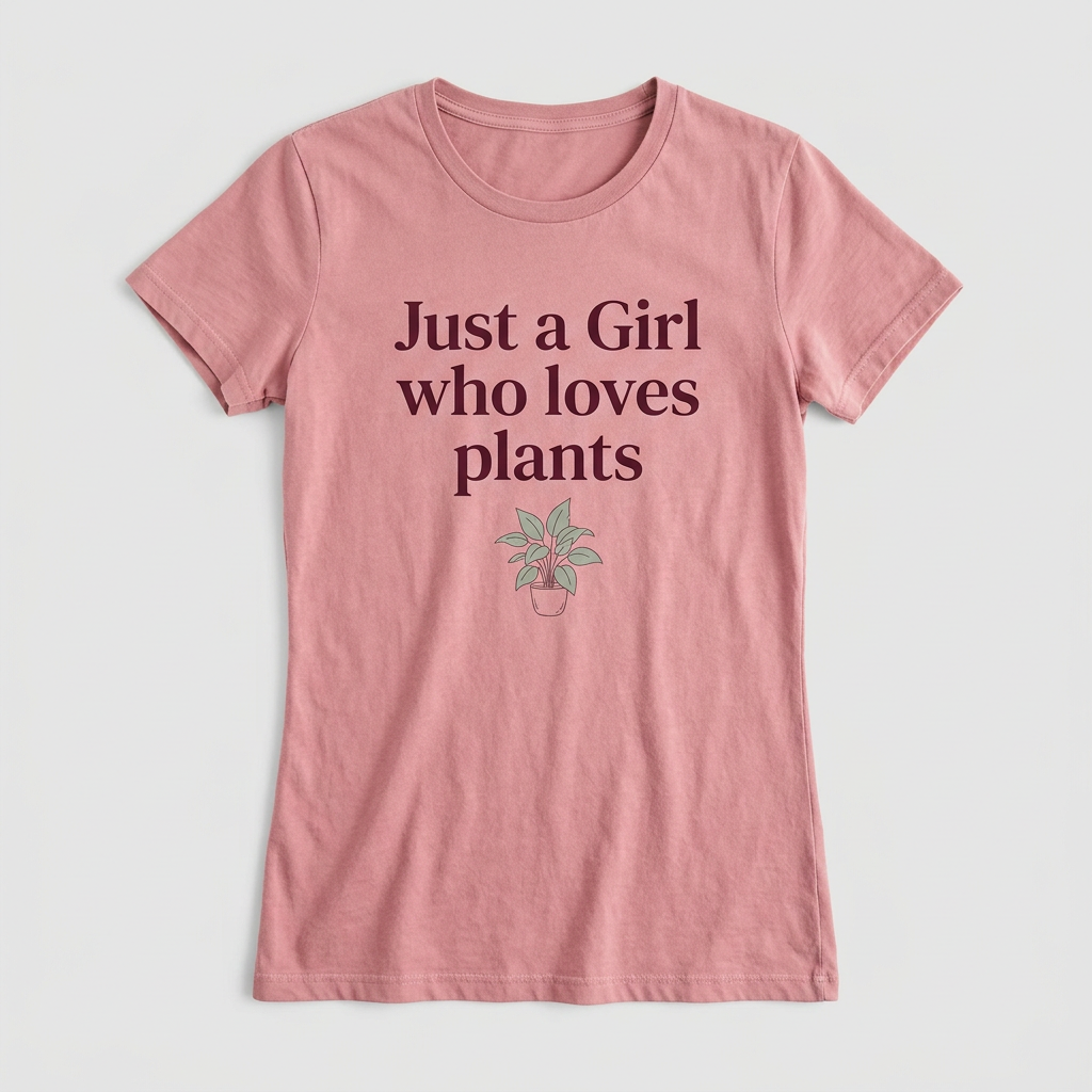 Just a Girl who loves plants design mockup