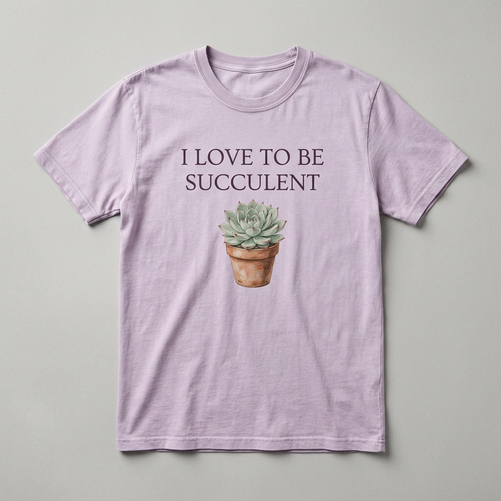 I love to be succulent design mockup
