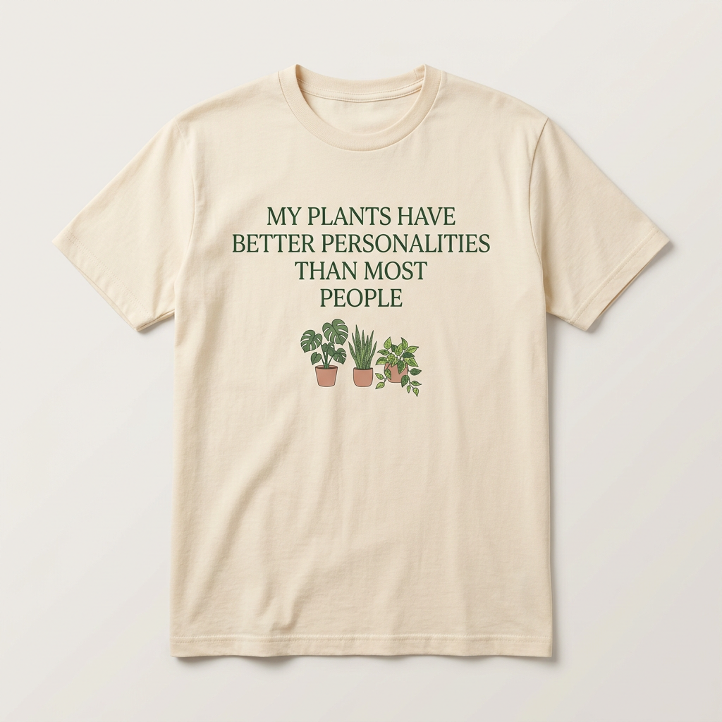 My plants have better personalities than most people design mockup