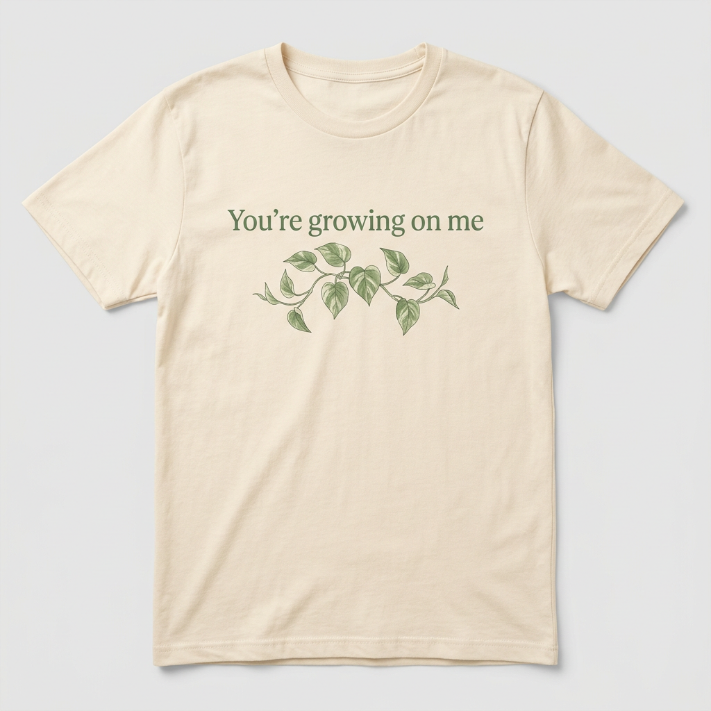 You’re growing on me design mockup