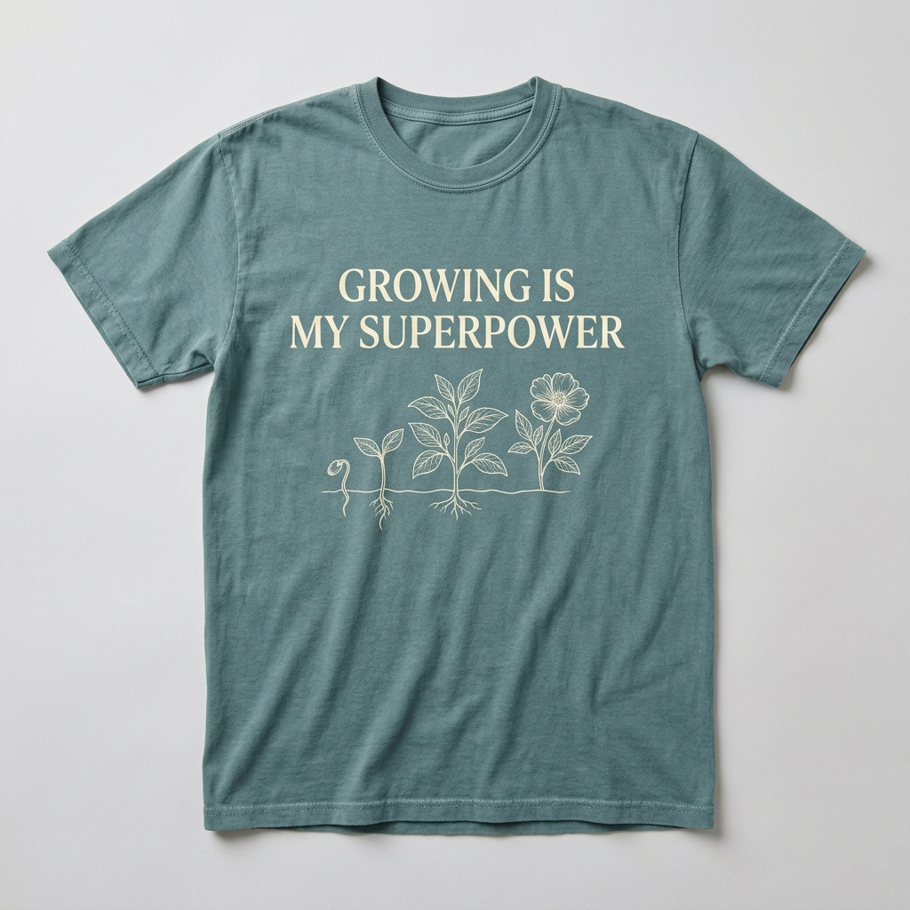 Growing is my superpower design mockup