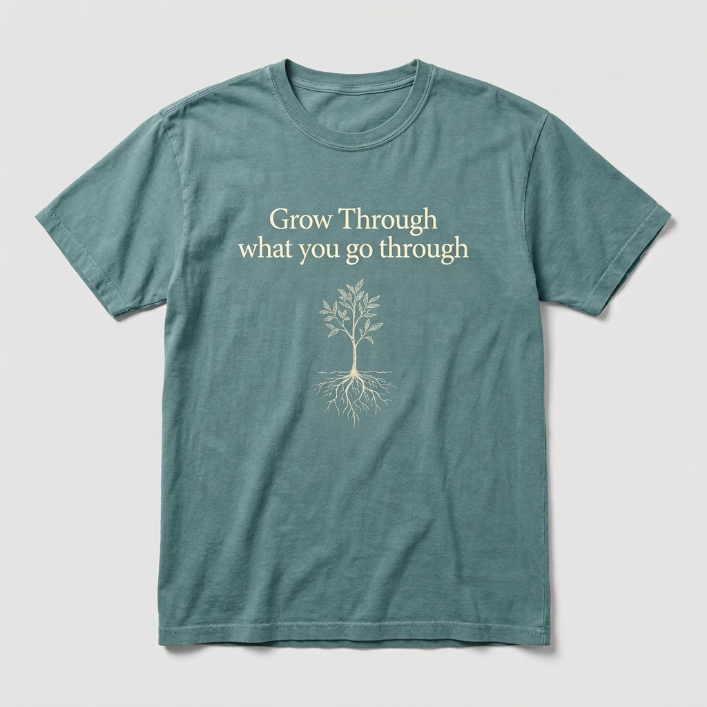 Grow Through what you go through design mockup