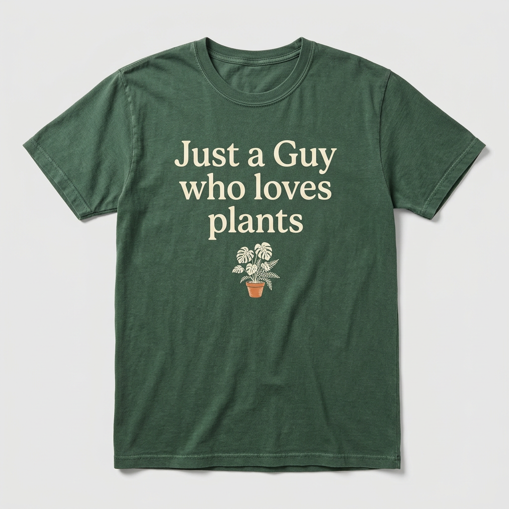 Just a Guy who loves plants design mockup